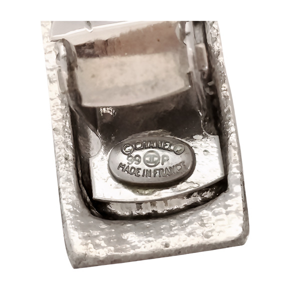 6504 - Chanel Logo Silver Barrette - Silver main image 6